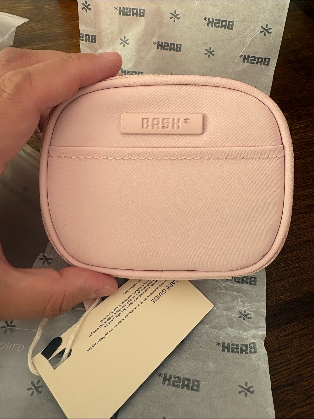 Soft Pink Compact Travel Pouch